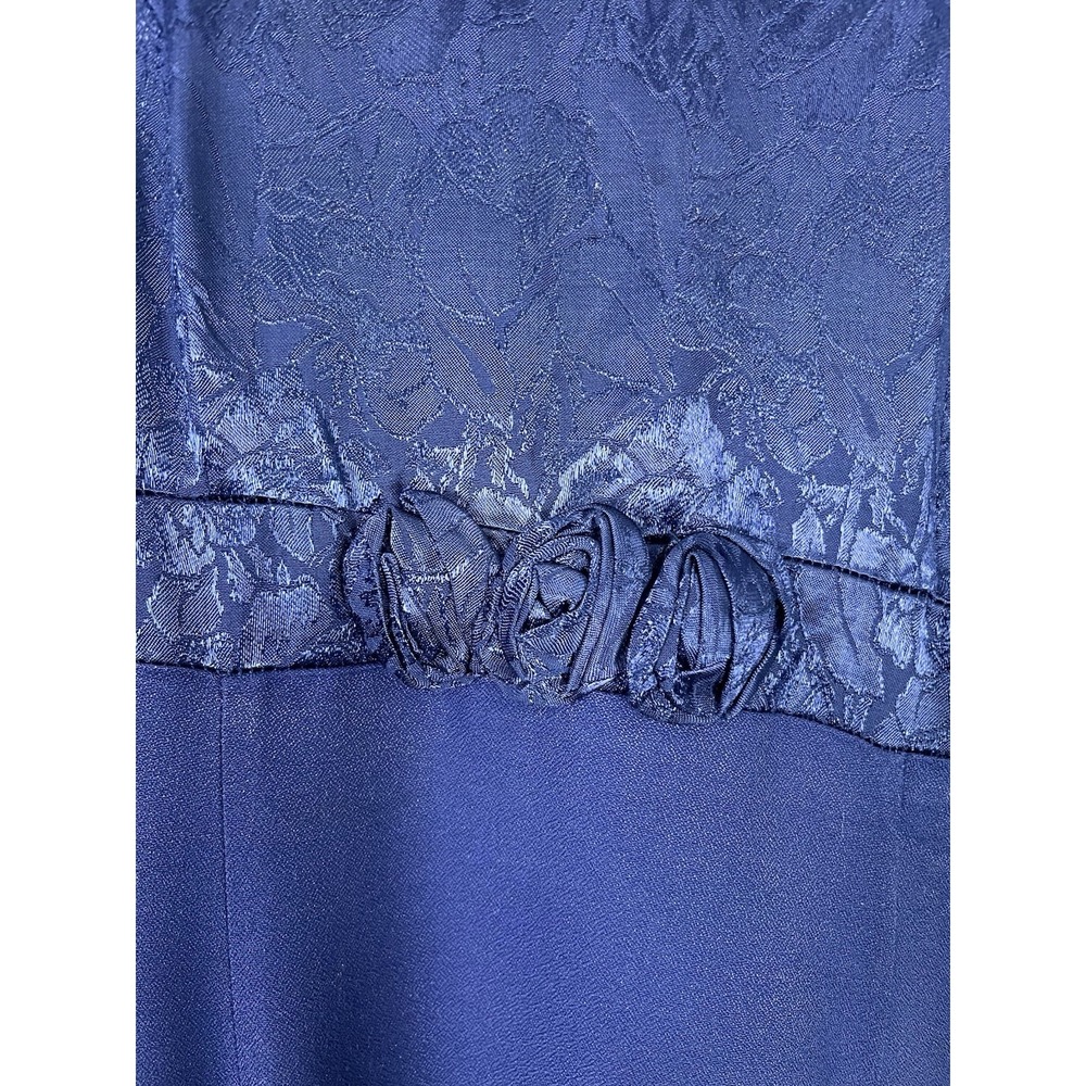 Vintage 90s Frederick's Of Hollywood Navy Empire Waist Maxi Dress Sz 11/12 - Picture 8 of 16
